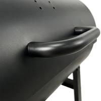Barbecue au charbon de bois robuste avec table latérale large et roues tout-terrain pour les fêtes de famille dans le jardin