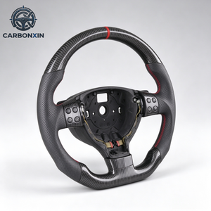 Volant de voiture personnalisé en cuir et fibre de carbone pour VW Volkswagen Golf 5 Mk 5 4 Jetta Passat Bora 2003 2009 - Product Image 1