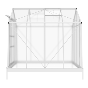 Graines pour mur en pente de 8,1x8,1 pieds pour la plantation de serres de plain-pied extérieures avec base en acier galvanisé cadre en aluminium bâtiment de jardin - Product Image 4