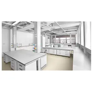 Mesa de laboratório para móveis de laboratório, mesa de laboratório científica com pia