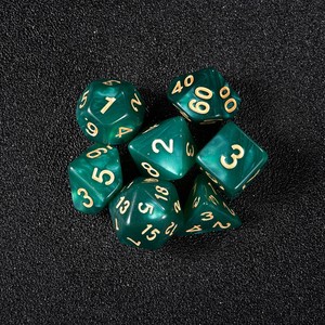 Набор из 7 акриловых многогранных кубиков (D20, D12, D10, D8, D6, D4) с гравировкой для RPG/DND, для ролевых игр, настольных игр и игр с цифровыми PRTG-элементами - Product Image 3