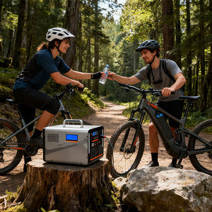 Estación de Energía Portátil de Litio Ternario, Onda Pura/Modificada, 2 AC220V50Hz 100W, Entrada Solar DC, LED SOS, Carga para Auto, 2500+ Ciclos - Product Image 5