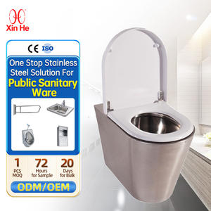 Inodoro de Acero Metálico de Una Pieza Flotante de Fácil Limpieza para Baño Público, en Oferta - Product Image 1