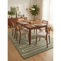 DA Modern Geometric Line Tufted Rug Handmade Sage Green NZ Wool Area Carpet