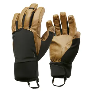 Different Styles High Resilience Skin Leather Winter Custom Design And Color Waterproof Ski Gloves