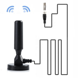 <span class=keywords><strong>Antenne</strong></span> TV numérique DVB-T FM SIGNALWELL SW-0209-1, intérieure, HDTV Freeview, 5dbi, VHF/UHF, câble de 3m, noir - Product Image 1