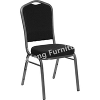 Chaises de banquet populaires pour les salles de réception commerciales, bleu marine, couronne dorée, chaises de banquet de seconde main en vente