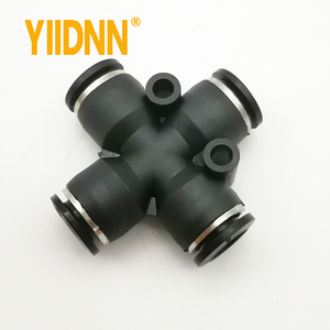 PZA 공기 공압 피팅 4 6 8 10 12mm OD 호스 4 방향 십자형 스플리터 푸시 공압 튜브 커넥터 퀵 피팅 - Product Image 2