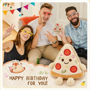 Peluche Pizza Mignonne Personnalisable, Jouet en Peluche Alimentaire Doux, Porte-clés Cadeau pour Enfants, Idéal pour les Fêtes d'Anniversaire - Product Image 5
