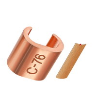 Connecteur de mise à la terre en forme de C en cuivre C-60 40-60mm² non isolé pour fils et bornes de connexion