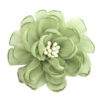 Kain Chiffon Bunga 3D 5cm Grosir, Patch Bunga Kecil dengan Pinggiran Terpanggang, Organza Mawar, Patch Bunga untuk Sepatu, Topi, Aksesoris Pakaian.