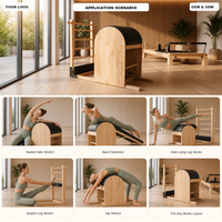 Baril d'escalade en bois de chêne pour Pilates, améliore la posture corporelle, convient pour une utilisation à domicile et en studio professionnel