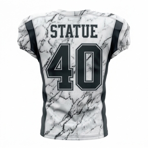 Nouveau Maillot de Football Américain de Qualité 2026 Unisexe 100% Polyester 180g Imprimé par Transfert Thermique Bretelles Rembourrées Ensemble Personnalisable - Product Image 3