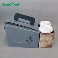 Sac porte-gobelet en papier, Logo personnalisé, boissons à emporter, porte-café, plateau avec poignée, pour 1/2/4 tasses, vente en gros