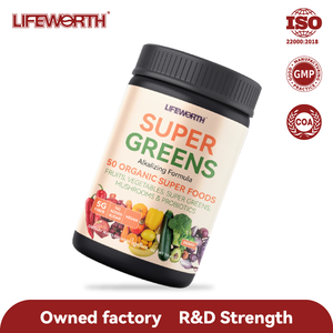 Lifeworth OEMオーガニックスーパーフードグリーンパウダー自社ブランドプロテインスムージーグリーングリーンスーパーフードサプリメント - Product Image 4