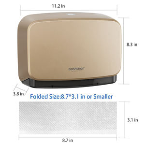 Porte-<span class=keywords><strong>serviettes</strong></span> mural pour toilettes, cuisine d'hôtel personnalisé, distributeur de <span class=keywords><strong>serviettes</strong></span> <span class=keywords><strong>en</strong></span> <span class=keywords><strong>papier</strong></span> carré <span class=keywords><strong>en</strong></span> plastique à plis multiples <span class=keywords><strong>en</strong></span> or joli - Product Image 3