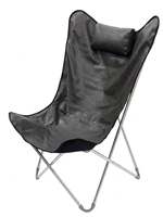 Chaise papillon en cuir PU pliable et confortable |   Usine de chaises longues pliantes avec logo couleur personnalisé