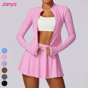 Janya kadın <span class=keywords><strong>2</strong></span>-in-1 spor giyim seti güneş geçirmez UPF50 + ceket ve tenis etek serin kumaş Yoga şort <span class=keywords><strong>2</strong></span> parça Suit - Product Image 5