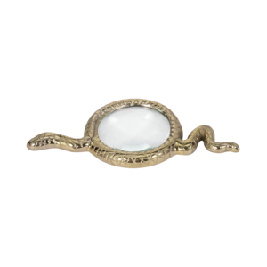 Scultura Decorativa in Metallo a Forma di Serpente con Lente d'Ingrandimento per Casa, Bagno, Tavolino da Caffè - Product Image 1