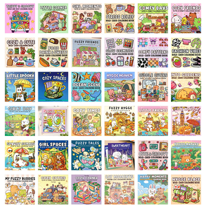 Carnet à thème animalier <span class=keywords><strong>pour</strong></span> adultes et adolescents de 48 pages - Papier imprimé à feuilles mobiles - Idée cadeau facile à utiliser - Product Image 1