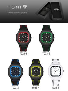 นาฬิกาข้อมือซิลิโคน Temi <span class=keywords><strong>TOMI</strong></span> รุ่น Cross-Border ตัวเรือนทรงเหลี่ยม ขนาด 42 มม. ระบบควอตซ์ กันน้ำ หน้าปัดขนาดใหญ่ สำหรับผู้ชายและผู้หญิง ขายส่ง รุ่น T023 - Product Image 4