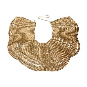 Collar de Cuerpo con Cuentas de Madera Estilo Bohemio en Color Dorado, Tamaño y Color Personalizables, Hecho a Mano, el Mejor Regalo - Product Image 4