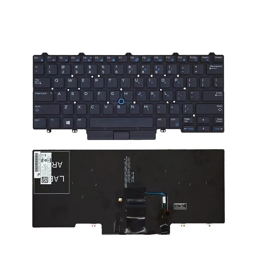 لوحة مفاتيح جديدة وأصلية للكمبيوتر المحمول مع إضاءة خلفية لأجهزة Dell 3340 3350 5490 5480 E7450 E5450 E7470 E5470 لوحة مفاتيح للاستبدال في الكمبيوتر المحمول