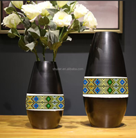 Housse de vase avec logo croix d'Éthiopie, nœuds de chaise décoratifs en tissu avec élastique pour la décoration de mariages et d'événements