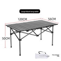 Table pliante portable légère et élégante de style camping pour la pêche, les pique-niques et les excursions en voiture