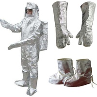 Tissu en microfibre d'aramide aluminisé enduit de qualité supérieure, ignifuge et résistant à la chaleur, pour vêtements de travail de lutte contre les incendies, pompiers