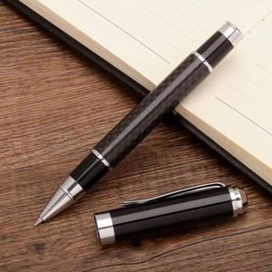 Luxury Heavy Carbon Fiber Stainless Steel <b>Metal</b> Gel <b>Roller</b> Pen with Custom Logo - Product Image 4