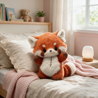 Fabricant de jouets en peluche Panda Rouge personnalisés, vente en gros de poupées en peluche, jouets doux et câlins pour enfants, jouets en peluche mignons et moelleux
