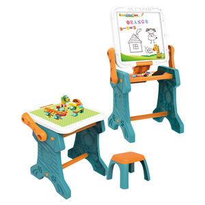 Mainan meja menggambar anak-anak, 2in1 blok bangunan multifungsi untuk anak-anak - Product Image 1