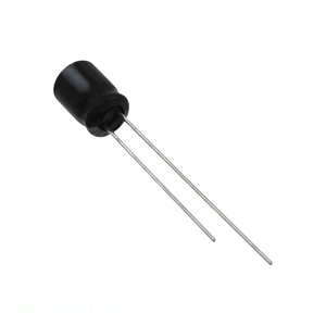 ตัวเก็บประจุแบบ Through Hole รุ่น Original CAP ALUM 75UF 20% 8V RADIAL TH 8AX75MEFC5X7 75 ยูเอฟ - Product Image 1