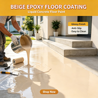 Résine époxy beige DIY pour sols, écologique, séchage rapide, imperméable, antidérapante, en spray pour sols en béton intérieurs et extérieurs