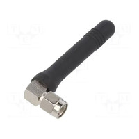 Antenne cellulaire en caoutchouc mâle PR à angle droit en nickel, polarisation verticale 2,4 GHz, 3 dBi, mini-antenne sans fil