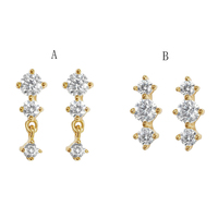 Gemnel Fine Jewelry Boucles d'oreilles en argent 925 à maillons en cz