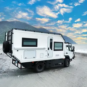 16ft FUSO 4x4 รถบรรทุก Camper Motorhome กล่อง DIY ยานพาหนะเพื่อการพักผ่อนสําหรับการเดินทางและบ้านตั้งแคมป์