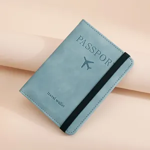 Custom Pu Leather Personalized Travel Card Holder Passport Holder