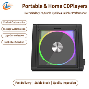 Lecteur CD personnalisé avec poignée triangulaire, lumière d'ambiance RGB, audio sans fil BT 5.0 pour une décoration esthétique Y2K - Product Image 5