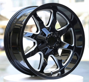 Hợp kim đúc mặt bích rộng 17*9J,18 * 9J 20 * 9J 20 * 10j, 22 * 12j màu đen mờ; cửa sổ xay màu đen sáng và Chrome - Product Image 4