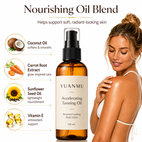 Lage minimale bestelhoeveelheid Private Label Biologische Verzorgende Moisturizer Donkere Lichaamsbruiningsolie voor Zonnebanken Buitenzon