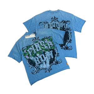 Camiseta de manga corta FIRST ROW Direct Spray Diamond de alta calidad, lavada, digital, ecológica, de secado rápido, estilo urbano, de marca. - Product Image 1