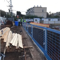 Système de protection des bords en maille métallique modulaire EN13374, barrière de sécurité réutilisable pour la construction, protection contre les chutes des dalles de plancher