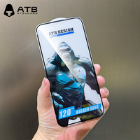Protection d'écran en verre trempé ATB 9H anti-poussière, couverture intégrale, 2.5D Radian pour téléphone mobile 16/15/14 Plus Pro Max