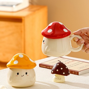 Lelyi <span class=keywords><strong>Tasse</strong></span> en céramique de <span class=keywords><strong>champignon</strong></span> en porcelaine écologique <span class=keywords><strong>Tasse</strong></span> à eau mignonne pour la maison et le bureau pour le thé Emballage personnalisable de haute beauté - Product Image 2
