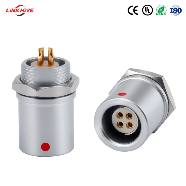 OEM F Series ZH Female Socket Fixed Rear Mount Protruding Shell Circular Connector Aerospace Industrial Compatible with Fischer