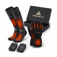 Kaos Kaki dan Sarung Tangan Berpemanas dengan Perlindungan Terhadap Panas Berlebih, Hadiah Natal Khusus, Wol Merino 15-24μm, Tahan Lama dan Ringan untuk Musim Dingin