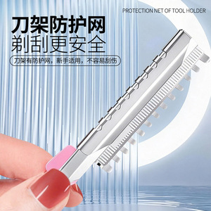 Tondeuse à sourcils Pay, manche de rasoir pliable en acier inoxydable pour le toilettage quotidien, 14x2cm - Product Image 3