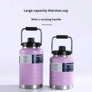 Venta al por mayor: Termo de acero inoxidable 304 con aislamiento, gran capacidad, portátil, para deportes al aire libre, camping, diseño clásico al vacío. - Product Image 3